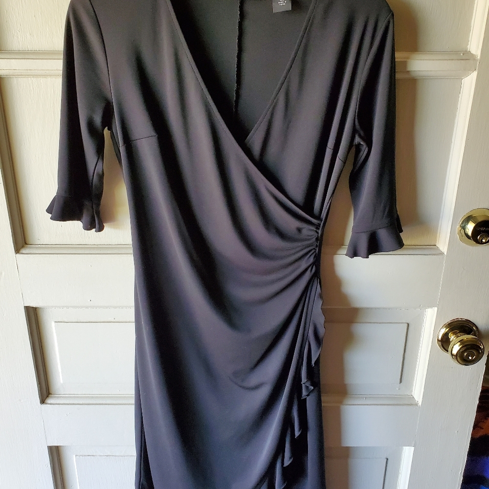 NYC black Wrap dress XS